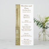 25 Menü Cards Vintag Paris Menükarte (Stehend Vorderseite)