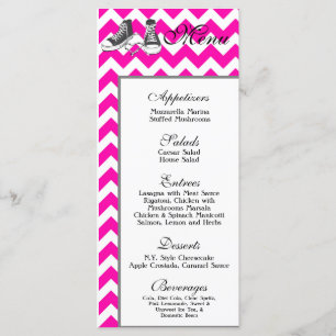 25 Menü Cards Zickzack Stripe Zig Zag Print Fabric Menükarte