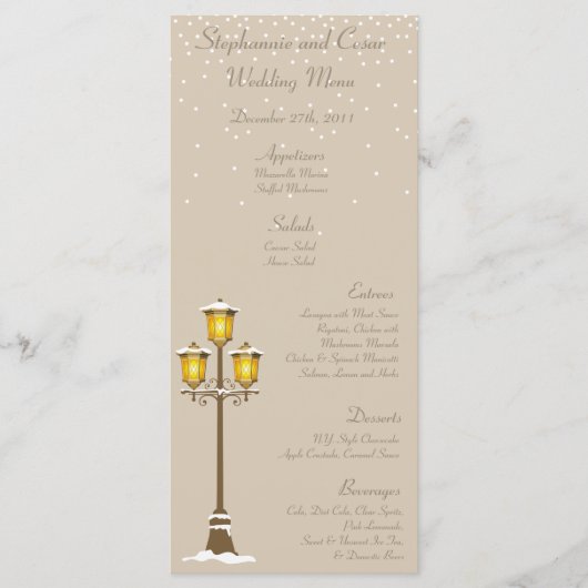 25 Menü Karten Altstadt Weihnachten (Vorderseite)