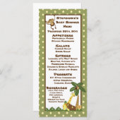 25 Menü-Karten-Dschungel-Babys Menükarte (Vorne/Hinten)