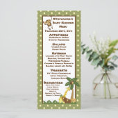 25 Menü-Karten-Dschungel-Babys Menükarte (Stehend Vorderseite)