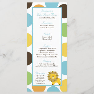 25 Menü-Karten-Dschungel-König Lion Safari Zoo Menükarte