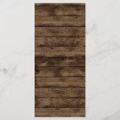 25 Menü Karten Mason Jar Barn Wood Land Rustikal (Rückseite)