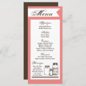 25 Menü Karten Mason Jar Land Rustikale Vasen Bott (Vorne/Hinten)