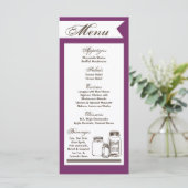 25 Menü Karten Mason Jar Land Rustikale Vasen Bott (Stehend Vorderseite)