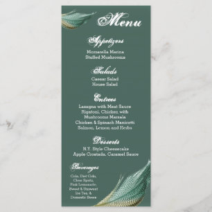 25 Menü Karten Quail Feather Bird Taube