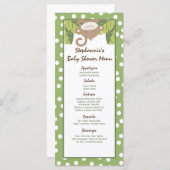 25 Menü-Karten-Safari-Dschungel-Affe-Grün Menükarte (Vorne/Hinten)