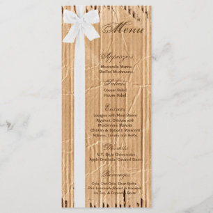 25 Menü Karten Torn Pappe Reißverschluss Box Kra