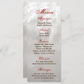 25 Menü Karten Weiße Pine Tree Nadeln (Vorne/Hinten)