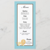 25 Menü-Umbau-blauer Dschungel-Löwe Menükarte (Vorderseite)