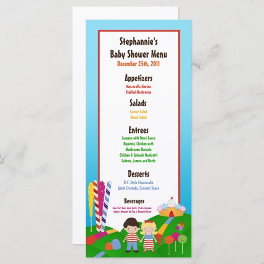 25 MENÜKARTE (Vorne/Hinten)