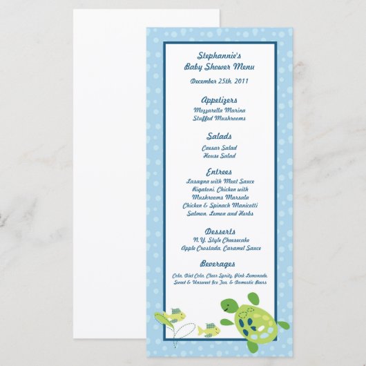 25 MENÜKARTE (Vorne/Hinten)