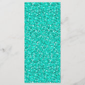 25 Menükarten Aquamariner Glitzer Zickzack Zig Zag (Rückseite)