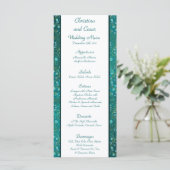 25 Menükarten Arabian Aquamarin (Stehend Vorderseite)