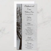 25 Menükarten Grau Winter Trees Snow Bare (Vorne/Hinten)