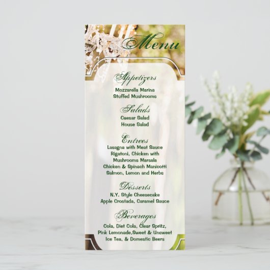 25 Menükarten Kronleuchter im Kristallgarten der E (Stehend Vorderseite)