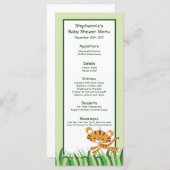 25 Menükarten Regenwald Dschungeltier (Vorne/Hinten)