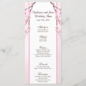 25 Menükarten Rosa Kirschblütenblüte (Vorderseite)