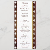 25 Menükarten Tiefe marokkanische Braun (Vorderseite)