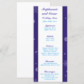 25 Menükarten Weißschneeflocken (Vorne/Hinten)