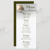 25 Menükarten Winter Sunset Tree Snow Cover (Vorne/Hinten)