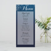 25 Menükarten Winterschneeflocken Schneeeis (Stehend Vorderseite)