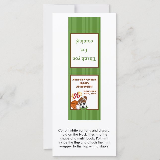 25 Mint Matchbooks Alle Star Green (Vorderseite)