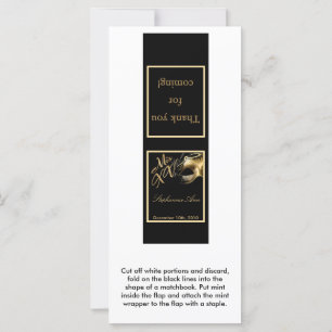25 Mint Matchbooks Mis XV Gold Black
