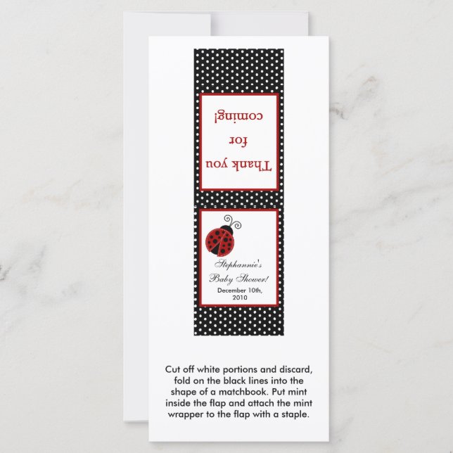 25 Mint Matchbooks Red Ladybug (Vorderseite)