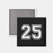 25 Number Twenty-five Team Srts Nge Varsity Matchi Magnet (Vorderseite/Rückseite)