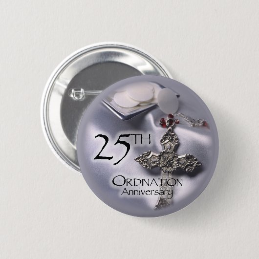 25. Ordination Jubiläum Cross Host Button (Vorne & Hinten)
