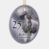 25. Ordination Jubiläum Cross Host Keramik Ornament (Rechts)