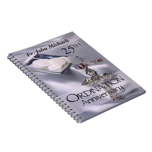 25. Ordination Jubiläum Cross Host Notizblock (Rechte Seite)