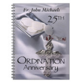 25. Ordination Jubiläum Cross Host Notizblock (Vorderseite)