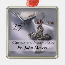 25. Ordination Jubiläum Cross Host Ornament Aus Metall
