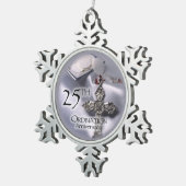 25. Ordination Jubiläum Cross Host Schneeflocken Zinn-Ornament (Rechts)