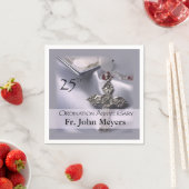 25. Ordination Jubiläum Cross Host Serviette (Beispiel)