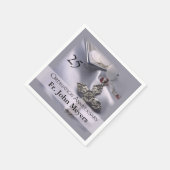 25. Ordination Jubiläum Cross Host Serviette (Ecke)