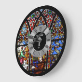 25. Ordination Jubiläum festgehaltenes Glas Custom Große Wanduhr (Winkel)