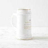25. Ordination Jubiläum Personalisierte Schrift Bierglas (Vorderseite Links)