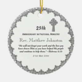 25. Ordination Jubiläum Personalisierte Schrift Keramik Ornament