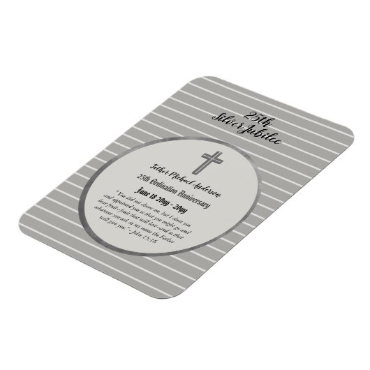 25. Ordination Jubiläum Priester Silber Jubiläum Magnet (Linke Seite)