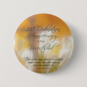 25. Ordination Jubiläum Priestertum Lilies Button (Vorderseite)