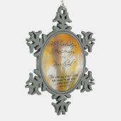 25. Ordination Jubiläum Priestertum Lilies Schneeflocken Zinn-Ornament (Links)