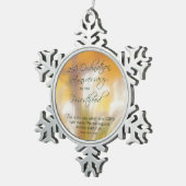 25. Ordination Jubiläum Priestertum Lilies Schneeflocken Zinn-Ornament (Rechts)