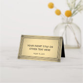 25 Pack Classic Black & Gold Bordered Escort Cards Platzkarte (Rückseite)