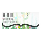 25 Pack Geschenkgutschein Boho Llama Bohem Werbekarte (Hinten)