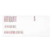 25 Pack Geschenkgutschrift Wheat on Burlap Werbekarte (Hinten)