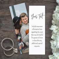 25 Pack Mini-Lesezeichen Hochzeitskarten