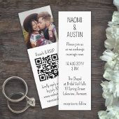 25 Pack Mini Wedding Einladung QR Code Lesezeichen